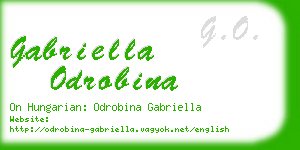 gabriella odrobina business card